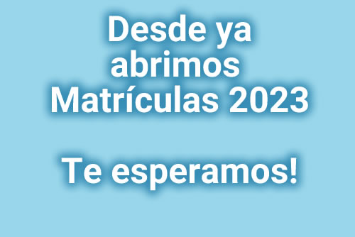 Ya estamos en matrículas para 2023